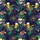 Mardi Gras Skulls: Jester Hat, Carnival Mask, Beer Mug, Gold Bead, Navy Starburst Design Short-sleeve Hawaiian Shirt - 7