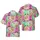 Hawaiian Western Cowboy Boots Hat Floral Design - Pink Magenta Teal Daisy Botanical Short-sleeve Hawaiian Shirt - 1