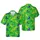 Balloon Dog Pattern: Yellow Purple Green Scattered Repeat, Star Bursts, Emerald Micro-Patterned Botanical Short-sleeve Hawaiian Shirt - 1