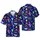 Jester Hats & Crowns Hawaiian Pattern: Neon Glow Cocktails, Fleur-de-lis Textile Design Short-sleeve Hawaiian Shirt - 1