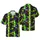 Bigfoot Jester Hat Fleur-de-lis Scepter Crawfish Purple Green Yellow Black Brown Short-sleeve Hawaiian Shirt - 1
