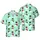 Snowman Top Hat Beanie Scarf Winter Branch Holly Crimson Green Teal Pattern Design Short-sleeve Hawaiian Shirt - 1
