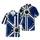 Bowling Enthusiast Hawaiian Strike Pattern: Navy Red Off-White Bowling Lane Motif Short-sleeve Hawaiian Shirt - 1