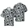 Bowling Enthusiast Hawaiian Black Ball White Pin Red Stripe Impact Lane Design Short-sleeve Hawaiian Shirt - 1