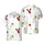 Tropical Christmas Wine & Champagne Glasses Santa Antler Ice Crystal Fabric Short-sleeve Hawaiian Shirt - 1