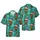 Highland Cow Santa Hat Pine Berries Holly Christmas Snowflakes Pattern Short-sleeve Hawaiian Shirt - 1