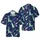 Cosmic Cats Hawaiian Pattern: Flying Saucer Abduction, Planets, Moons, Stars, Beige Navy Short-sleeve Hawaiian Shirt - 1