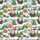 Opossum Santa Hat Antler String Light Snow Cabin Pine Tree Hills Mountain Scene Short-sleeve Hawaiian Shirt - 7