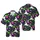 Hawaiian Tropical Christmas Flamingo Snowman Pine Palm Pattern Golden Starburst Mosaic Short-sleeve Hawaiian Shirt - 1