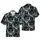 UFO Cats Hawaiian Pattern: Flying Saucers, Fluffy Black Cats, Starry Night Fabric Print Short-sleeve Hawaiian Shirt - 1