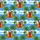 Beach Lover's Upright Red Lobster Cocktail Glass Palm Trees Ocean Seamless Pattern Short-sleeve Hawaiian Shirt - 7