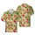 Vintage Pin-Up Hula Girl Hawaiian Beach Sunset Ukulele Pineapple ALOHA Polka Dot Short-sleeve Hawaiian Shirt - 1