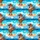 Cowboy Rooster Beach Pattern, Hawaiian Ocean Waves, Plumeria Seashell Textile Fabric Short-sleeve Hawaiian Shirt - 7