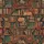 Cat Lover's Hawaiian Library: Tabby Ginger Grey Felines on Vintage Bookshelves Short-sleeve Hawaiian Shirt - 7