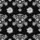 Decorated Sugar Skull Intricate Botanical Petal Starburst Black White High Contrast Mosaic Short-sleeve Hawaiian Shirt - 7