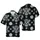 Decorated Sugar Skull Intricate Botanical Petal Starburst Black White High Contrast Mosaic Short-sleeve Hawaiian Shirt - 1