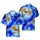 Astronaut Pizza Feast: White Suited Explorers, Skeleton Hawaiian Seamless Pattern Short-sleeve Hawaiian Shirt - 1