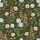 Hawaiian Botanical: Coral Pink Bell Flowers, Blue Lavender Daisies, Olive Green Leaves Short-sleeve Hawaiian Shirt - 7
