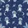 Astronaut Raccoons Floating Dancing, Celestial Hawaiian Pattern, Navy Sky Off-White Short-sleeve Hawaiian Shirt - 7