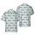 Eleven Eleven Phrase Seamless Pattern Black Heather Grey Knit Textile Print Short-sleeve Hawaiian Shirt - 1