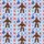 Bigfoot Uncle Sam Hawaiian Pattern with Fireworks, Flag Balloons & Popsicle Seamless Design Short-sleeve Hawaiian Shirt - 7