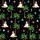 Hawaiian Green Palm Tree Snowman Red Blue Christmas Ornament Black Stippled Pattern Short-sleeve Hawaiian Shirt - 7