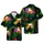 Beer Enthusiast Amber Mugs Clinking Tropical Hibiscus Palm Print Short-sleeve Hawaiian Shirt - 1