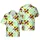 Equestrian Galloping Reddish-Brown Horses, Yellow Sunflowers, Green Foliage, White Pattern Short-sleeve Hawaiian Shirt - 1