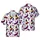 Burgundy Wine Bottles, Golden Caps: Tilted Glasses, Berry Clusters, Splatter Detail Short-sleeve Hawaiian Shirt - 1