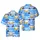 Beer Enthusiast Hawaiian Pattern: Bavarian Blue Diamond Lozenge, Steins, Faces, Pretzels Short-sleeve Hawaiian Shirt - 1