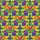 Purple Green Orange Pink Fleur-de-lis Masquerade Mask Jester Hat Harlequin Glitter Pattern Short-sleeve Hawaiian Shirt - 7