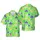 Mardi Gras Seamless Hawaiian Fleur-de-Lis Mask Dot Green Gold Purple White Design Short-sleeve Hawaiian Shirt - 1