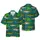 Angler's Pike Bass Perch Trout Fish Deep Teal Hawaiian Water Current Bubbles Pattern Short-sleeve Hawaiian Shirt - 1