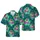 Raccoon Repeating Masked Tropical Monstera Palm Hibiscus Botanical Seamless Pattern Short-sleeve Hawaiian Shirt - 1
