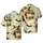 Tropical Halloween Witch Hat Black Cat Jack-o'-lantern Bat Aged Paper Pattern Short-sleeve Hawaiian Shirt - 1
