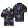 Hawaiian Neon Halloween Pattern: Jack-O-Lantern Skull Ghost Witch Textile Print Short-sleeve Hawaiian Shirt - 1