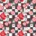 Hawaiian Red White Heart Lollipop Dark Gray Checkerboard Squares Motif Short-sleeve Hawaiian Shirt - 7