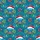 Seamless Hawaiian Skull Santa Hat Candy Cane Christmas Ornament Red Blue Green Fabric Print Short-sleeve Hawaiian Shirt - 7