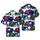 Bigfoot Santa Hawaiian Winter Night Pattern, Snowy Russian Cathedral, Decorated Trees, Gifts Short-sleeve Hawaiian Shirt - 1