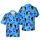 Bigfoot Surfing: Hawaiian Azure Blue Palm Black Sasquatch Surfboard Sublimation Design Short-sleeve Hawaiian Shirt - 1