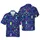 Hawaiian Chess Pieces Pattern Navy Background Beige Knights Pink Queens Blue Rooks Multi Pawns Dots Stars Short-sleeve Hawaiian Shirt - 1