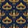 King Tut Nefertiti Egyptian Gods Hieroglyph Hawaiian Gold Navy Seamless Design Short-sleeve Hawaiian Shirt - 7