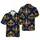 King Tut Nefertiti Egyptian Gods Hieroglyph Hawaiian Gold Navy Seamless Design Short-sleeve Hawaiian Shirt - 1