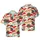 Cat Lover Christmas: Tropical Santa Hat Kitten Diverse Faces Dense Design Short-sleeve Hawaiian Shirt - 1