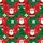 Christmas Santa Hawaiian Pattern: Cartoon Red Green Star Mosaic Botanical Design Short-sleeve Hawaiian Shirt - 7