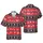 Hawaiian Reindeer Christmas Pattern: Intricate Red White Snowflake Starburst Design Short-sleeve Hawaiian Shirt - 1
