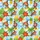 Bigfoot Surfing & Lounging Hawaiian Design: Palm Tree, Hibiscus, Pineapple Print Short-sleeve Hawaiian Shirt - 7