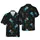 Bass Fish Christmas Hawaiian: Santa Hat Bass, Holly, Snowflake Black Dot Print Short-sleeve Hawaiian Shirt - 1