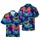 Black Dachshund Sunglasses Hawaiian Print Magenta Hibiscus Tropical Foliage Short-sleeve Hawaiian Shirt - 1