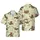 Baby Calf Hawaiian Pattern: Patched Calves, Wildflowers, Farm Landscape, Parchment Sketch Background Short-sleeve Hawaiian Shirt - 1